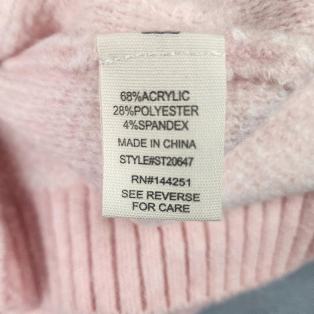 Pink BOW Knit Sweater Coquette Balletcore Soft Girl White Detail Cozy Feminine - Picture 5 of 11